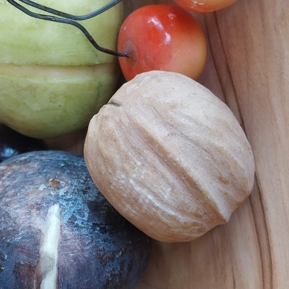 Early talian Alabaster Hand Painted Walnut Realistic Carved Stone - Picture 2 of 7